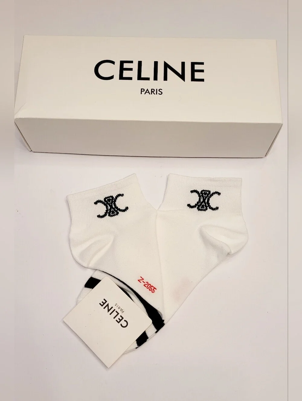 🇫🇷 CELINE White Logo✨️ Ankle Socks🧦